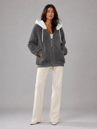 Maya Fleece Hooded Zip-Up Fleece Jacket