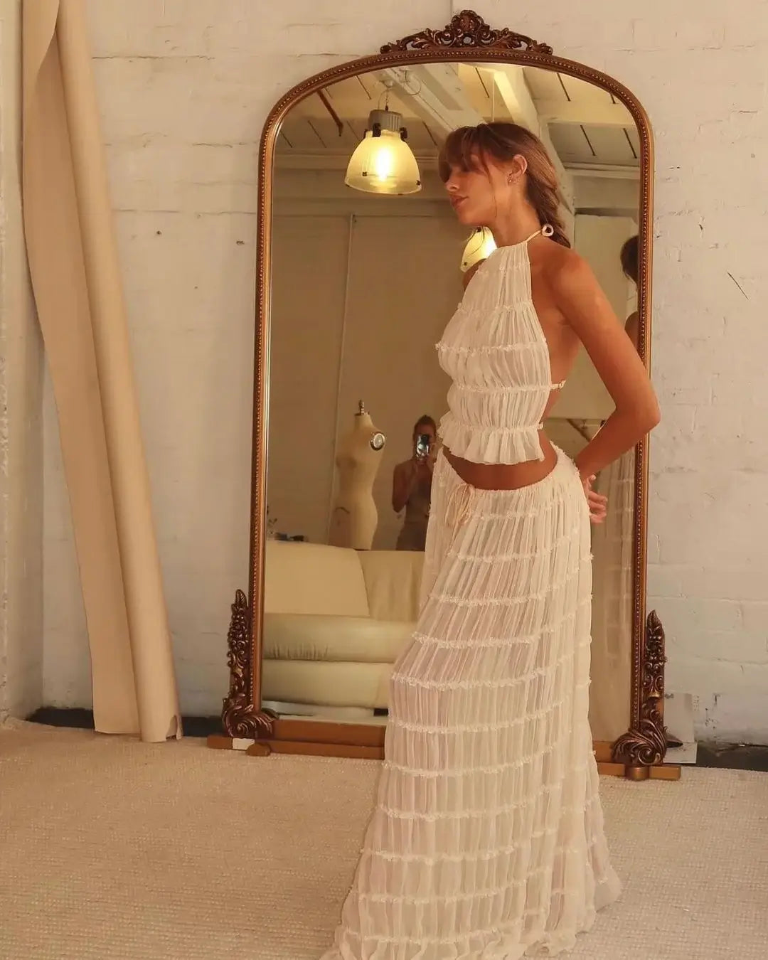 Elara Pleated Maxi Set