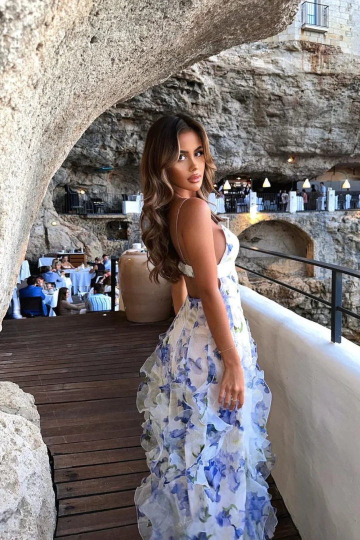 Millie | Floral Ruffle Maxi Dress Women 1