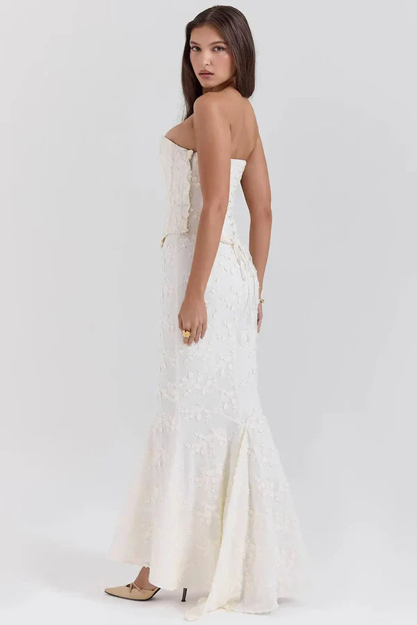 Mirelle Corset Silhouette Strapless Maxi Dress
