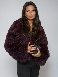Mirelle Cropped Plush Faux Fur Coat