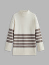 Miss Paris Mock Neck Stripe Sweater 7