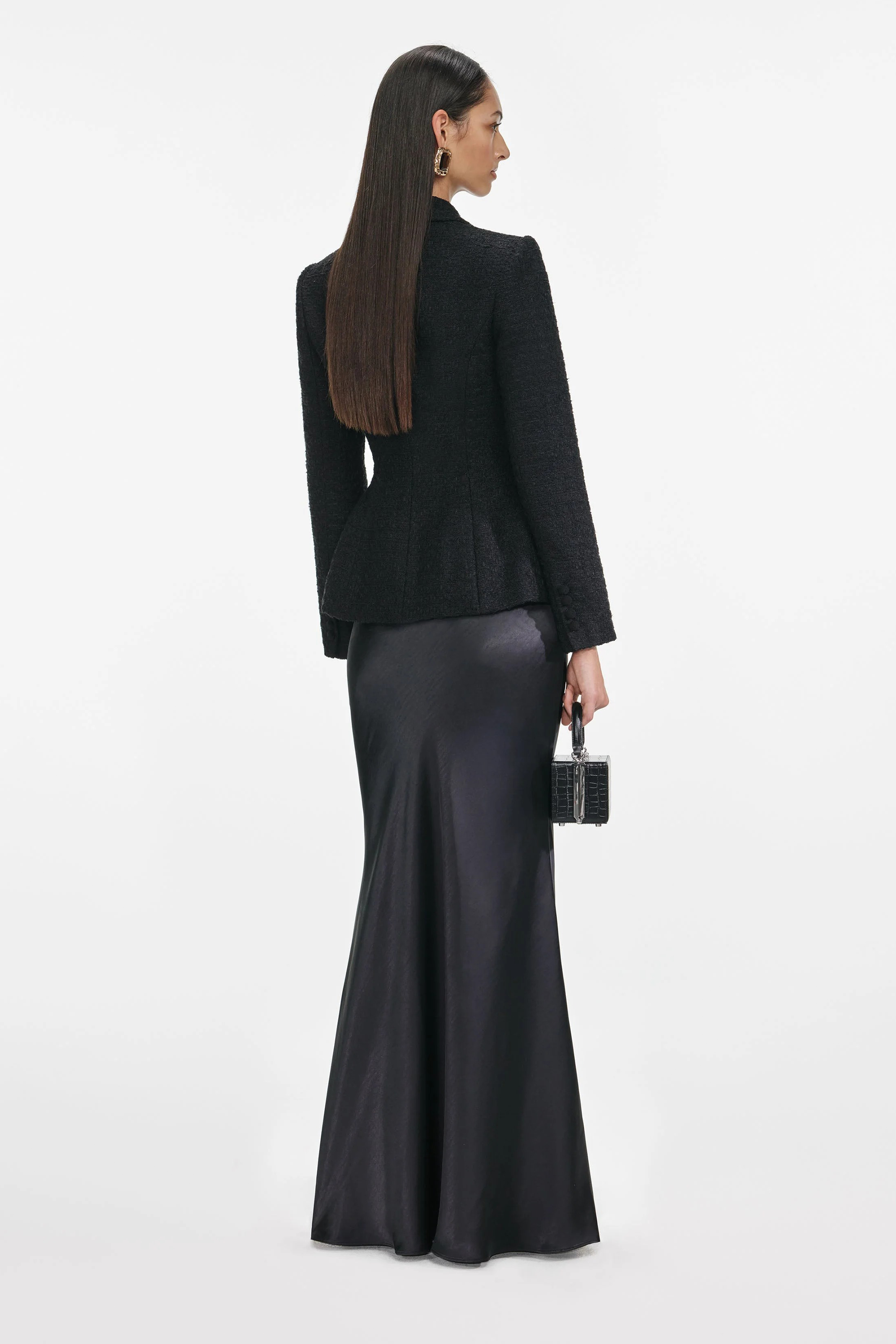 Monroe Tweed Jacket & Satin Autumn Skirt Set