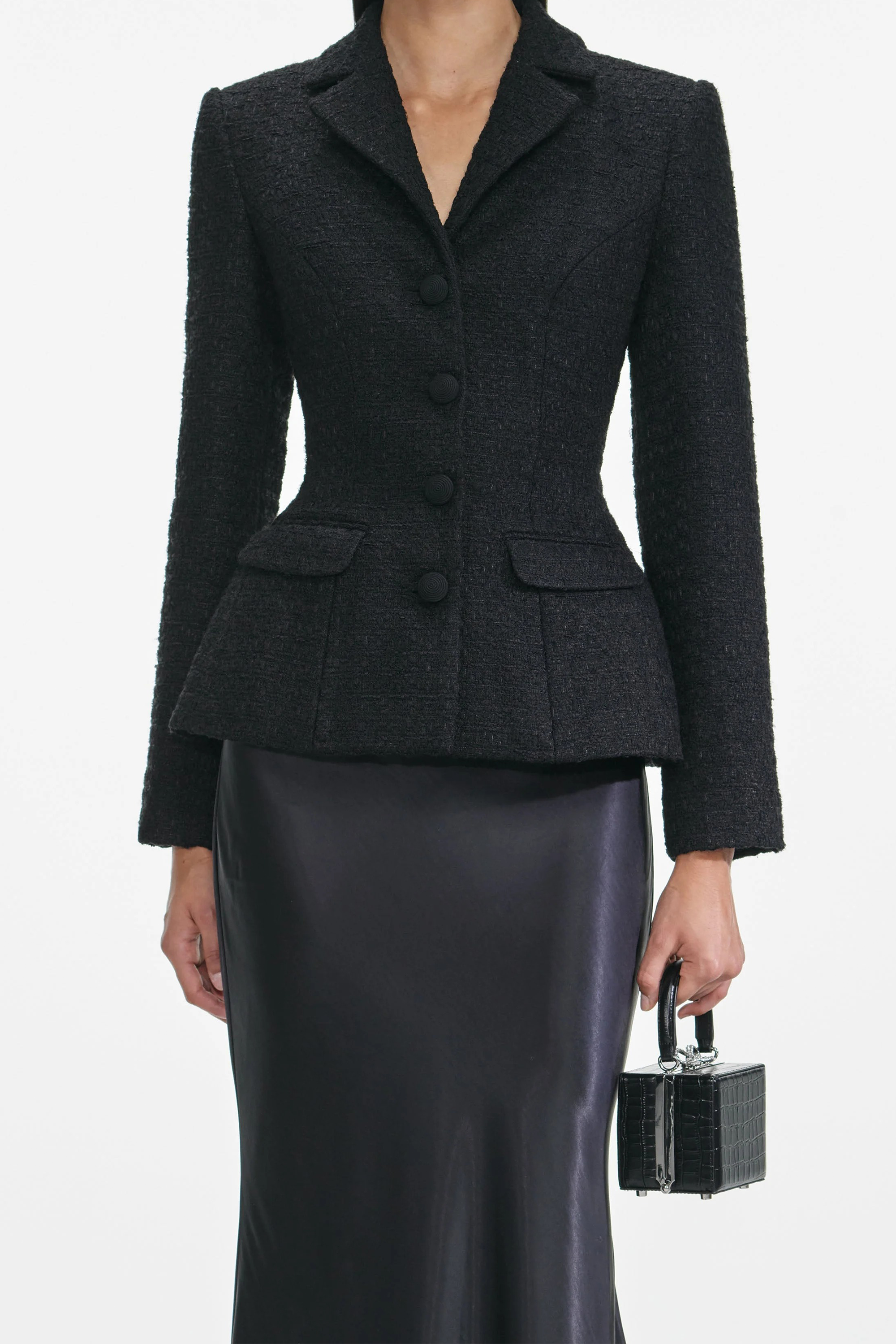 Monroe Tweed Jacket & Satin Autumn Skirt Set