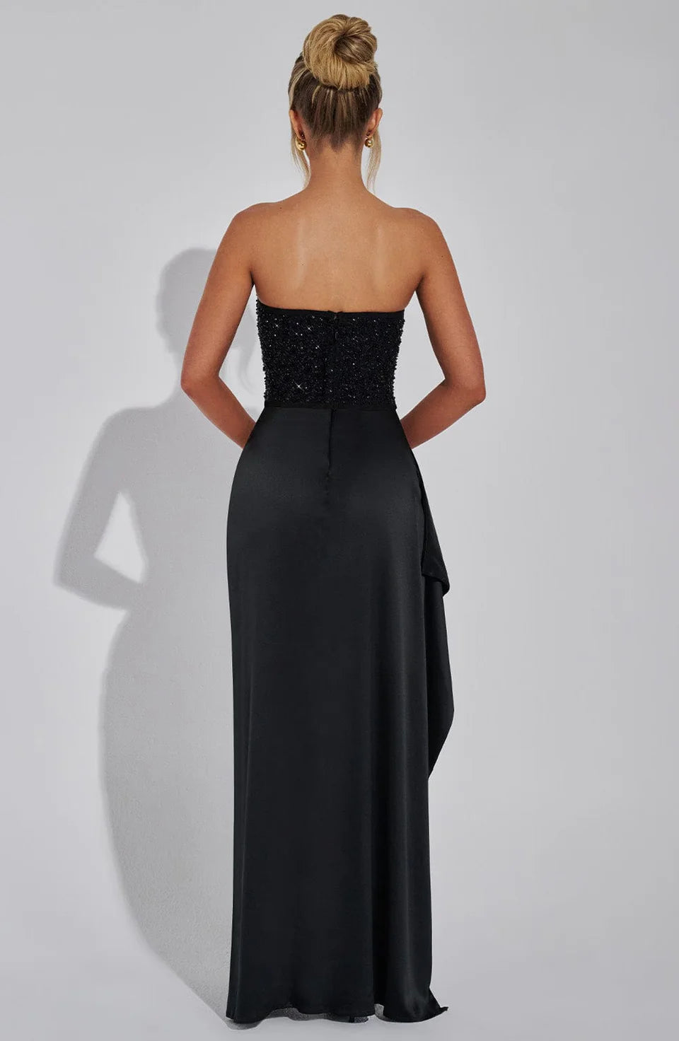 Montréa Crystal Corset Satin Evening Gown