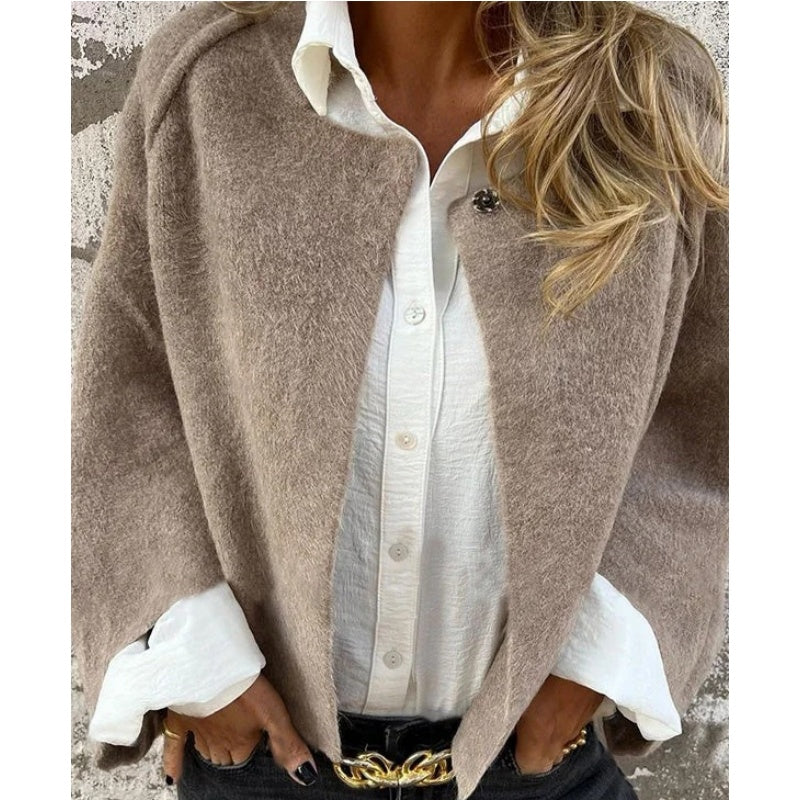 Nova Soft Open-Front Mid-Season Short Coat