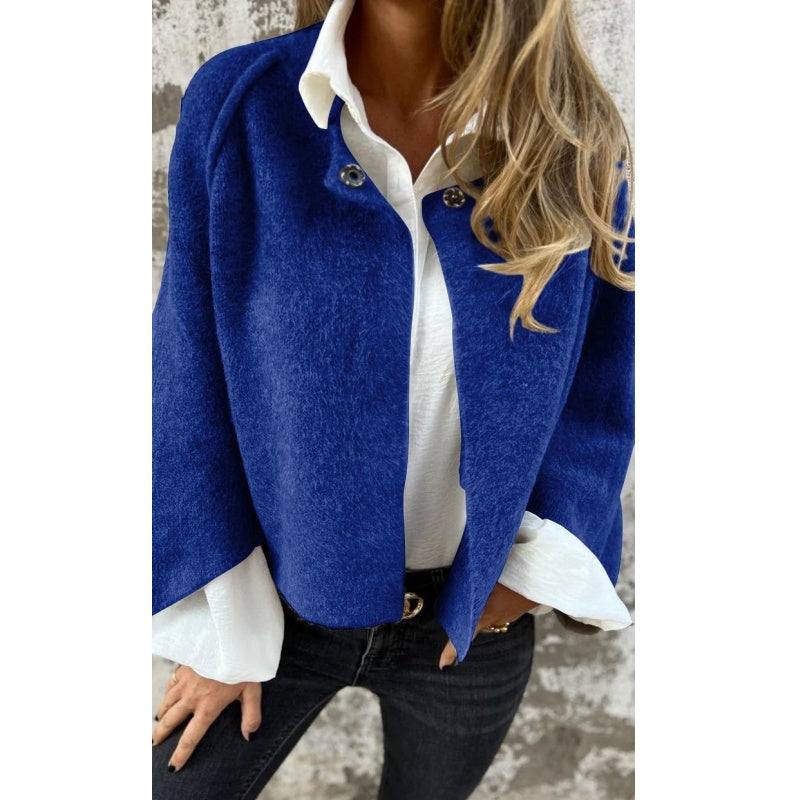 Nova Soft Open-Front Mid-Season Short Coat