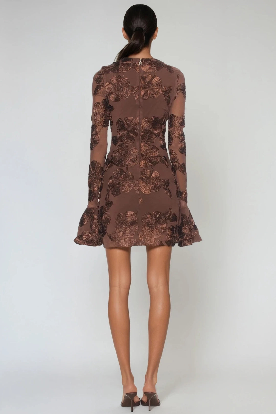 Novelle Floral Mesh Mini Dress Cocktail