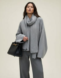 Odette Oversized Knit Sweater Scarf Set