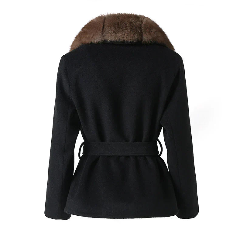 Olivia Faux Fur Belted Coat for Women