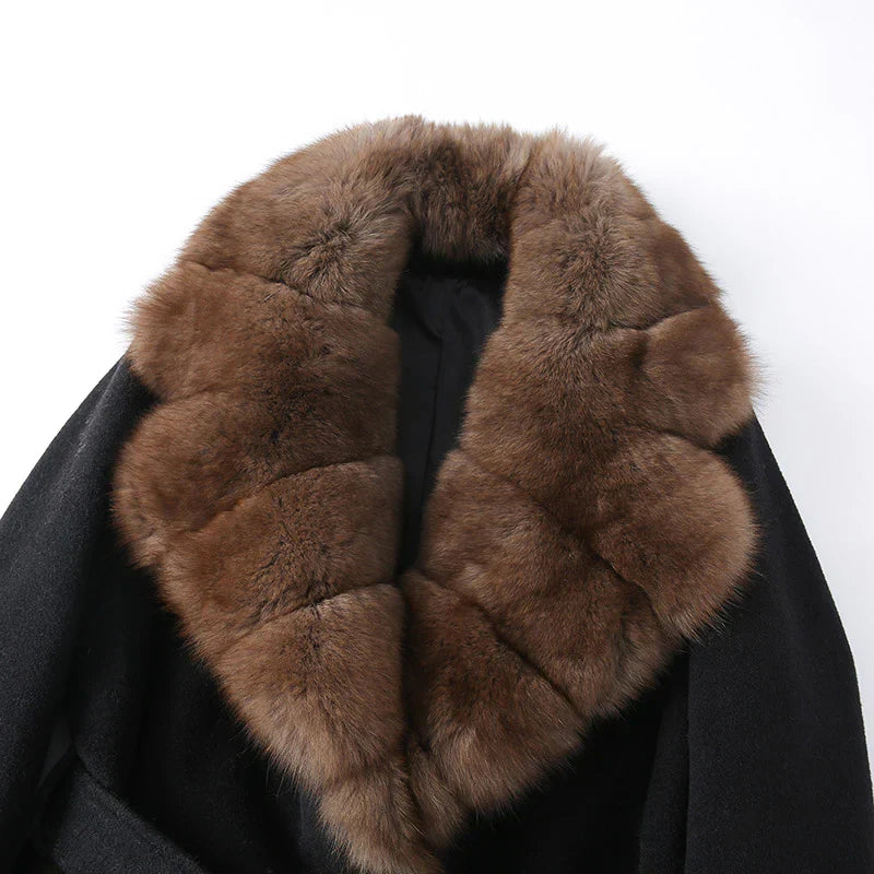 Olivia Faux Fur Belted Coat for Women