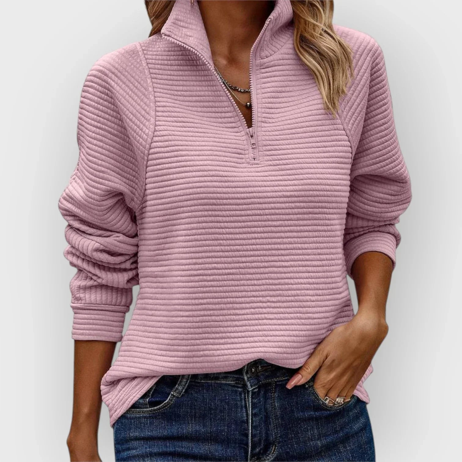 Olivia Half-Zip Pullover Sweater