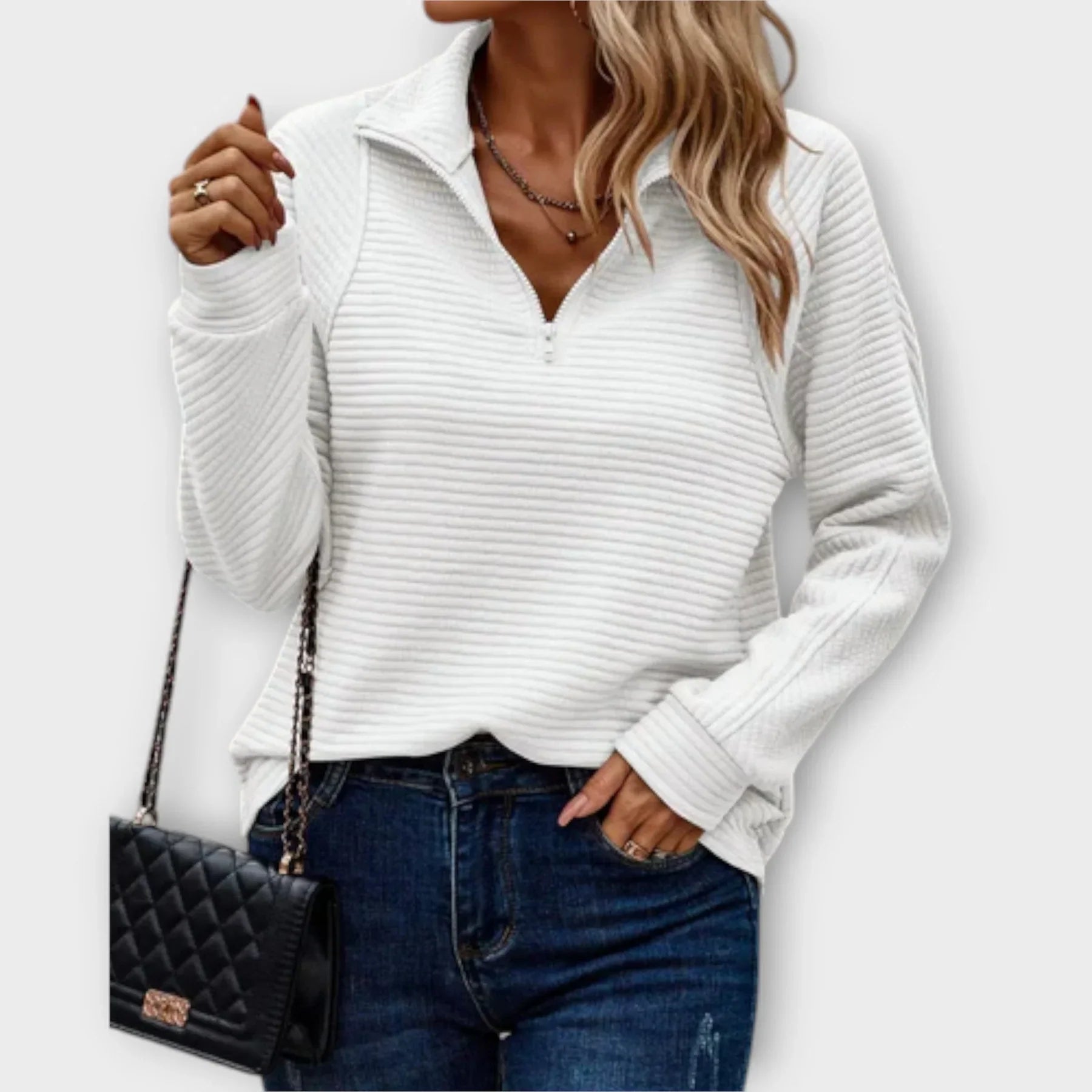 Olivia Half-Zip Pullover Sweater