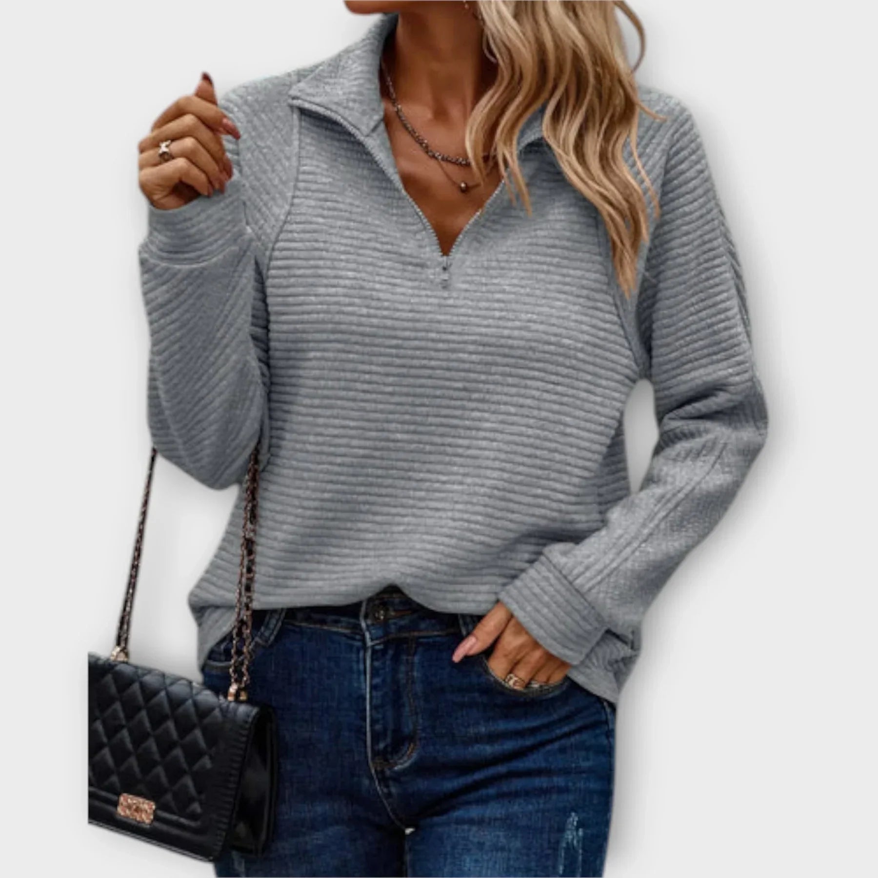 Olivia Half-Zip Pullover Sweater