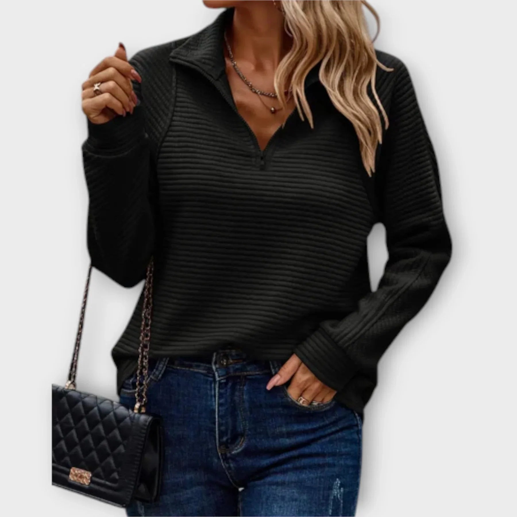 Olivia Half-Zip Pullover Sweater