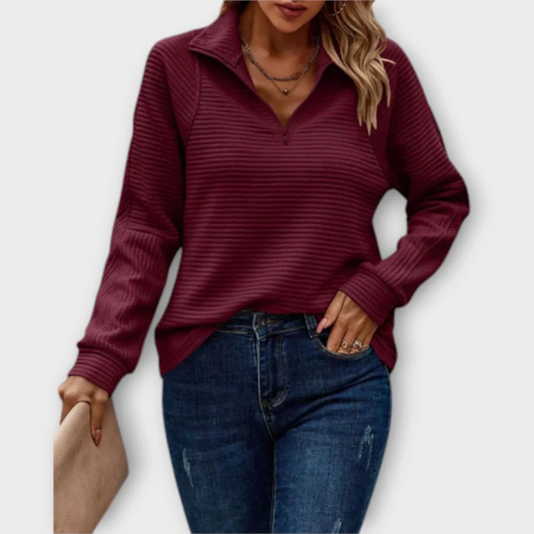 Olivia Half-Zip Pullover Sweater