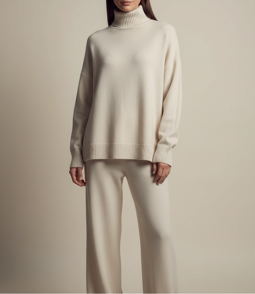 Olivia Soft Turtleneck Knit Lounge Set
