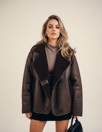 Rosalind Shearling Faux Leather Jacket