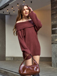 Rosavelle Off-Shoulder Knit Sweater Dress