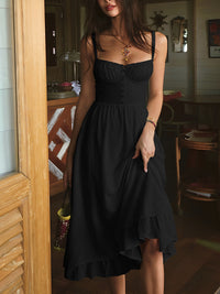 Rosavelle Ruffle Hem Midi Dress