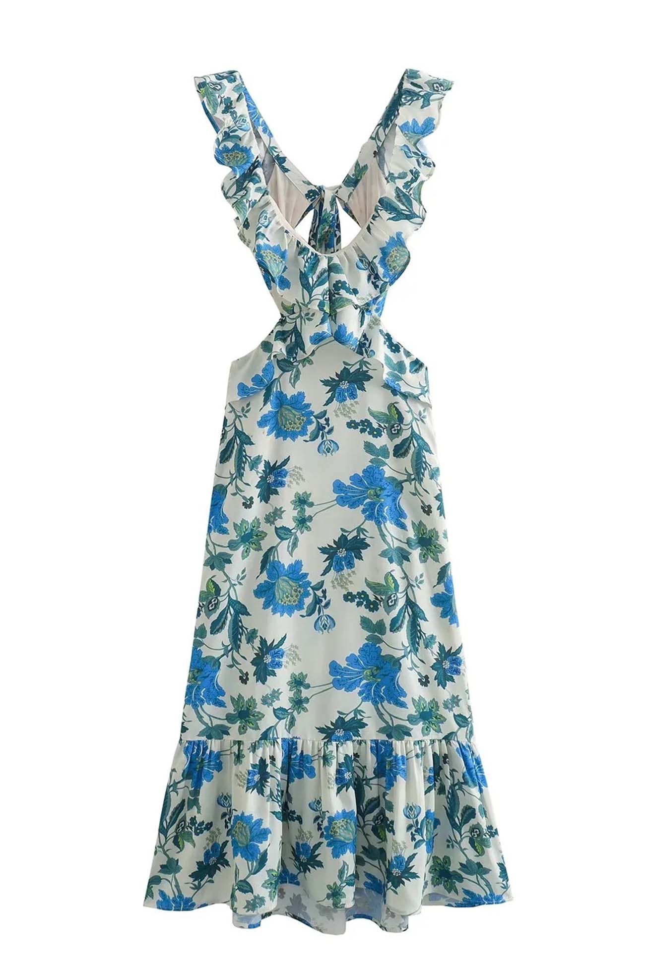 Rosavelle Ruffle Strap Summer Maxi Dress