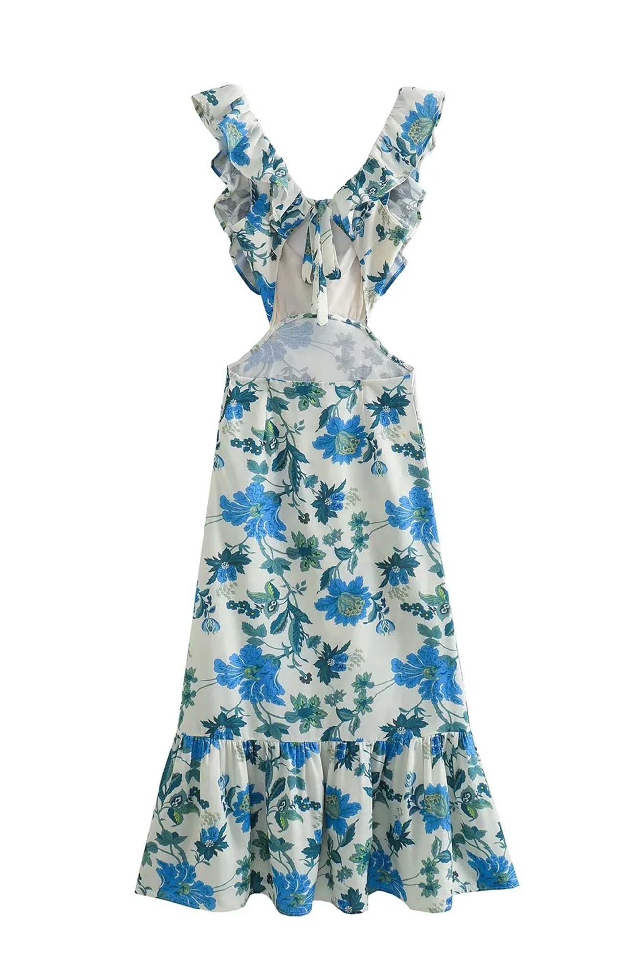 Rosavelle Ruffle Strap Summer Maxi Dress