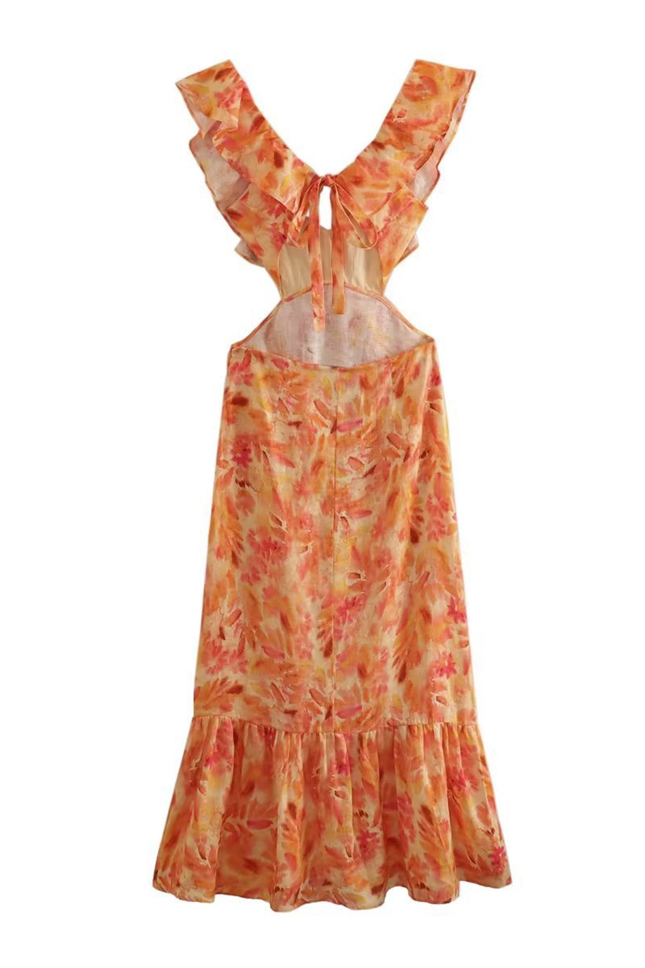 Rosavelle Ruffle Strap Summer Maxi Dress