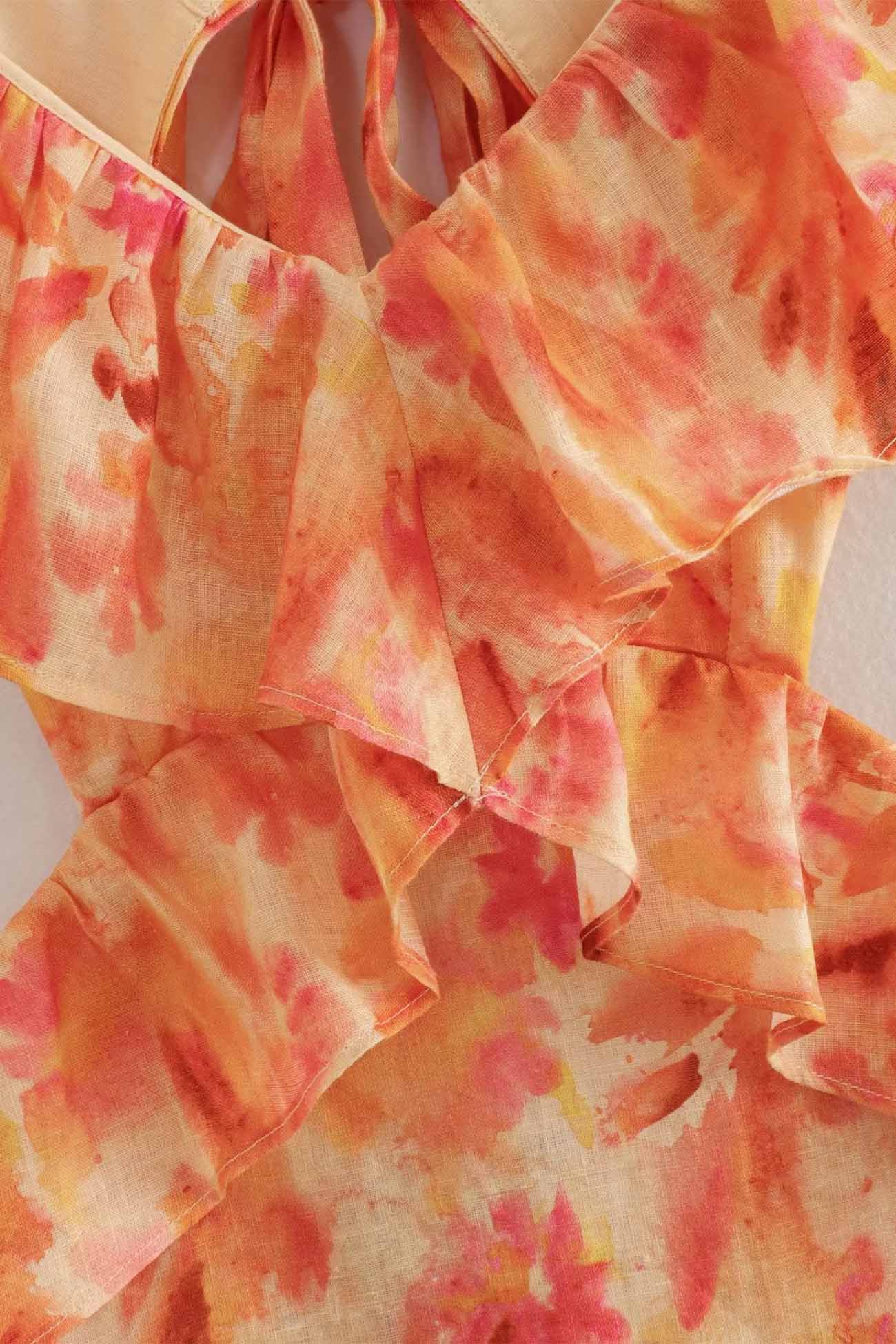 Rosavelle Ruffle Strap Summer Maxi Dress
