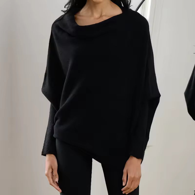 Relaxed Off-Shoulder Knit Jumper Sweater