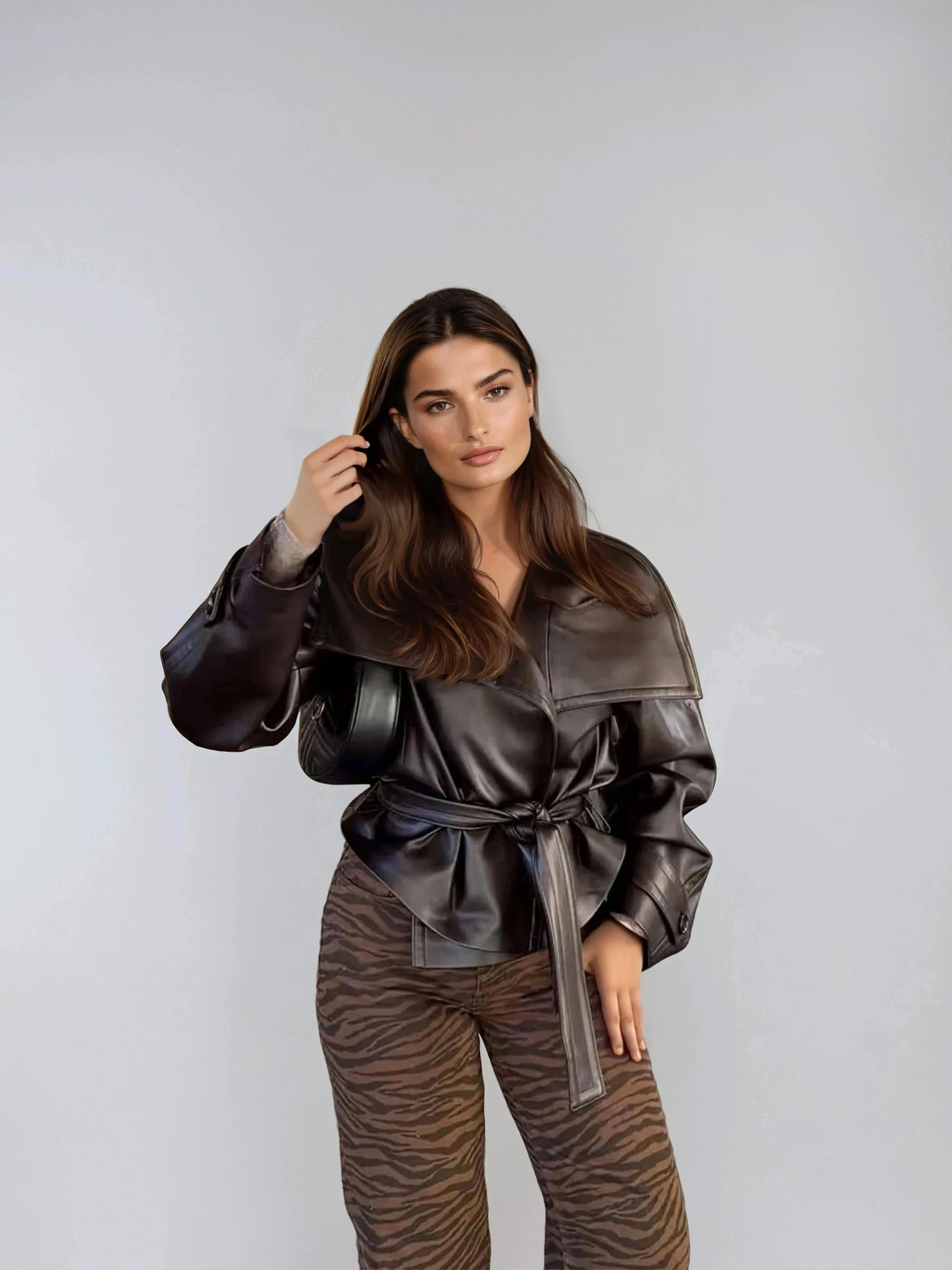 Amaya Vegan Faux Leather Jacket