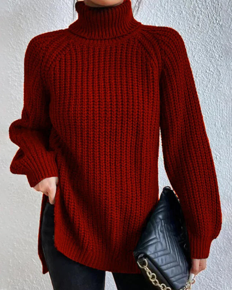 Saskia Chunky Turtleneck Knit Sweater