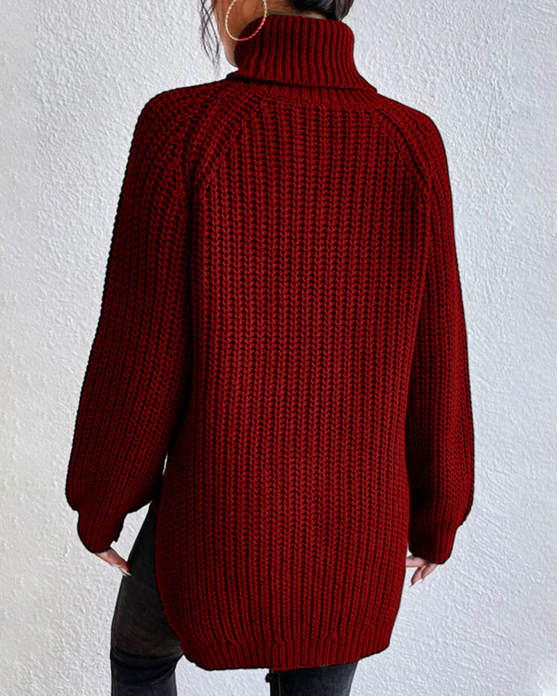 Saskia Chunky Turtleneck Knit Sweater