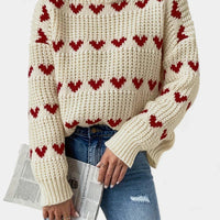 Saskia Heart Motif Chunky Knit Jumper