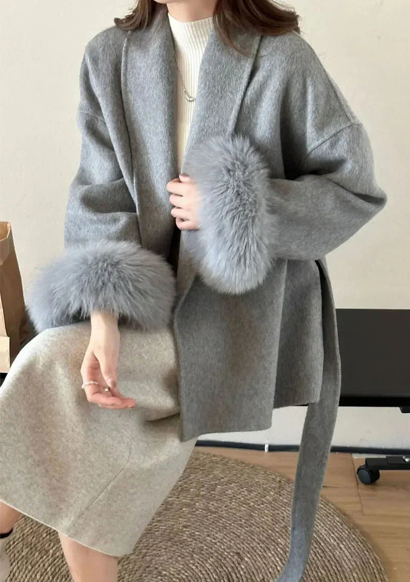 Seraphine Luxe Cuff Statement Coat