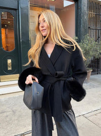 Seraphine Luxe Cuff Statement Coat