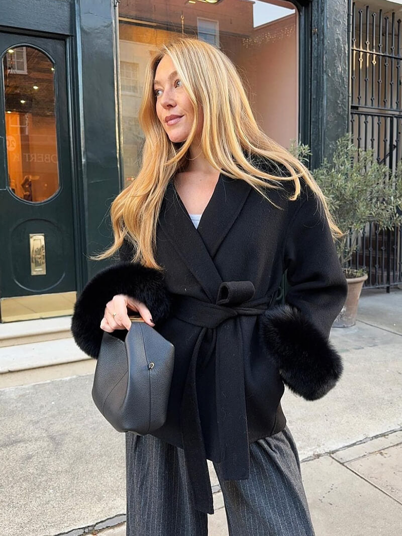 Seraphine Luxe Cuff Statement Coat
