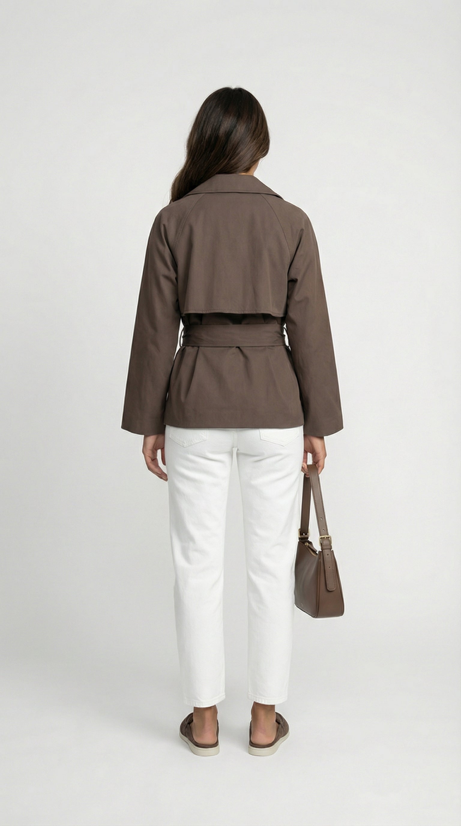 Seraphine Short Wrap Belted Trench Jacket