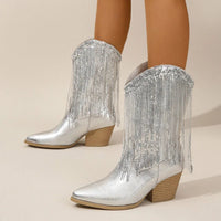 Serena Fringe Mid-Calf Western Boots