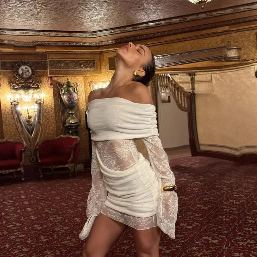 Serena Lace Off-Shoulder Mini Dress