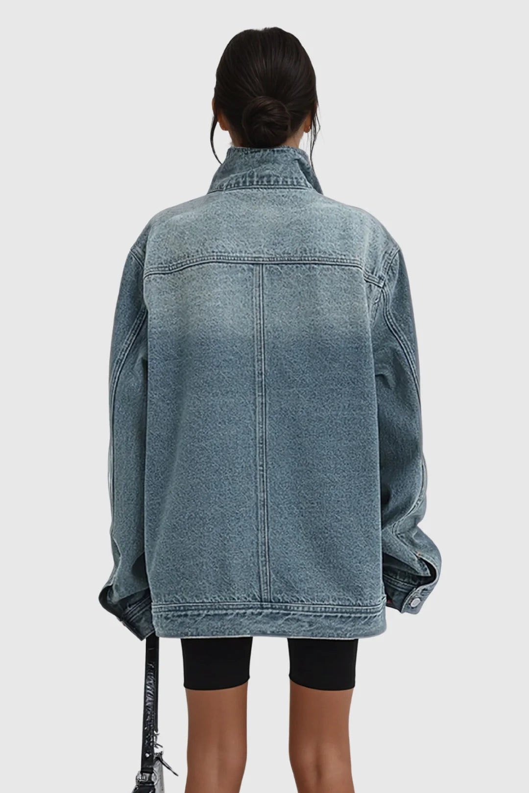 Serena Oversized Asymmetric Denim Jacket