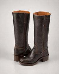 Sienna Leather Knee-High Western Boots