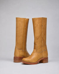 Sienna Leather Knee-High Western Boots