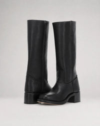 Sienna Leather Knee-High Western Boots