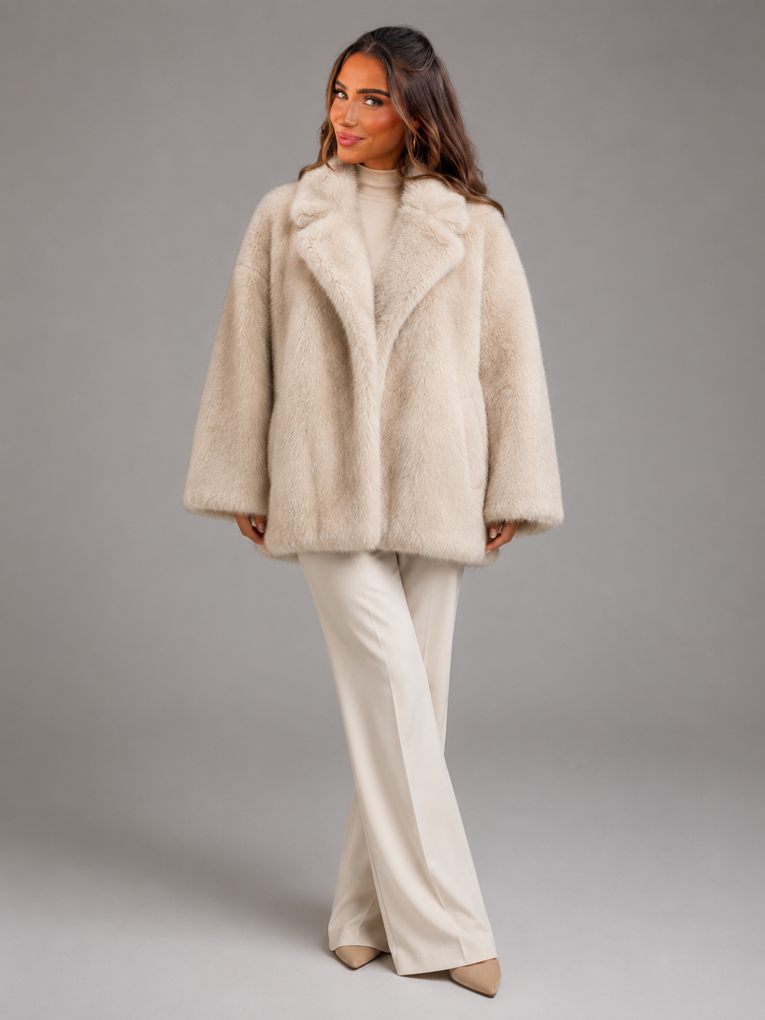 Sienna Oversized Faux Fur Plush Jacket