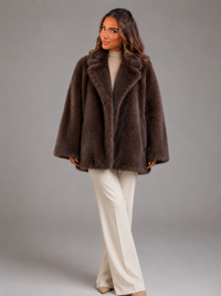 Sienna Oversized Faux Fur Plush Jacket