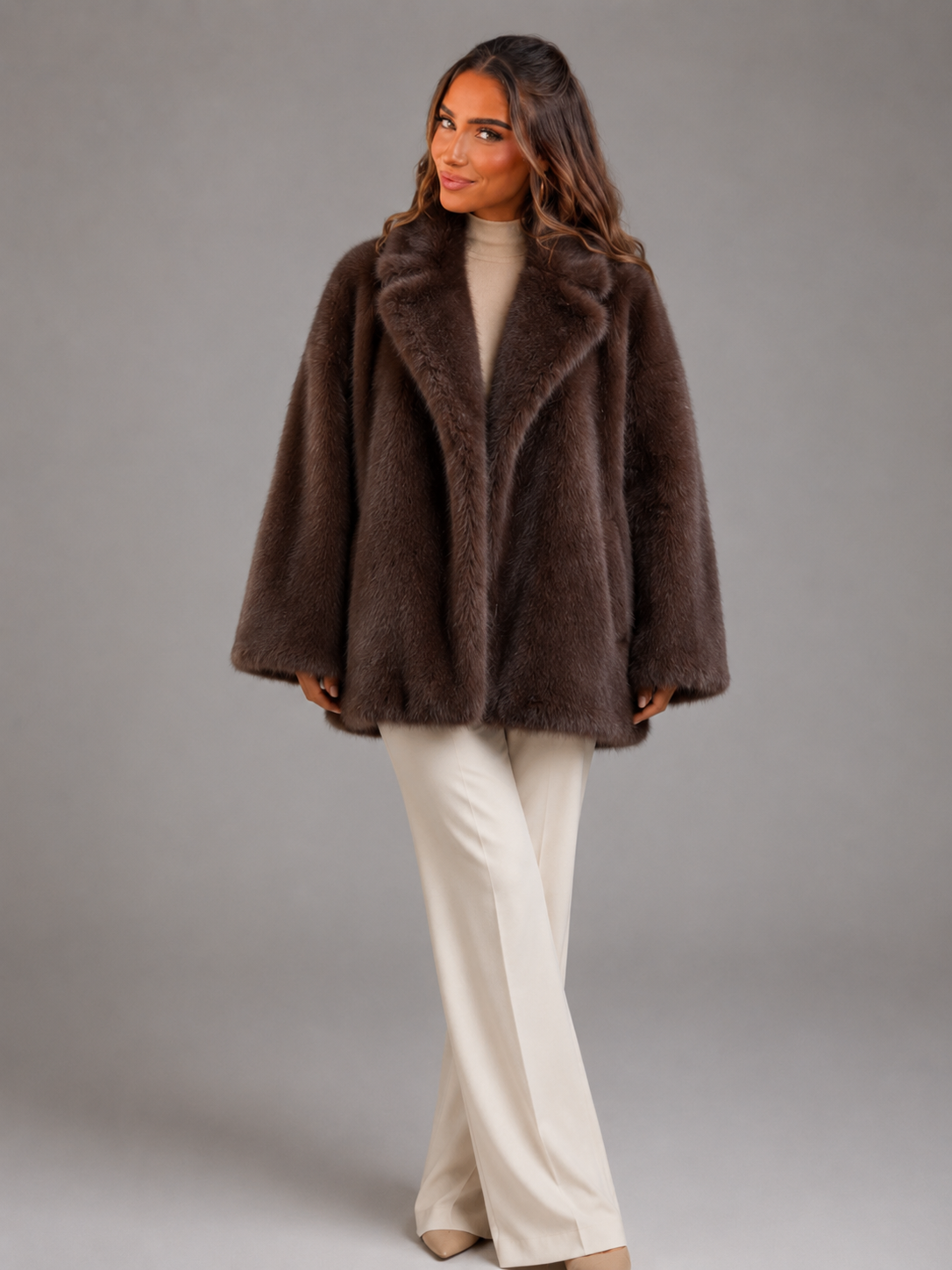 Sienna Oversized Faux Fur Plush Jacket
