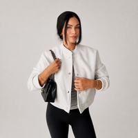 Sienna Oversized Wool-Blend Bomber Jacket