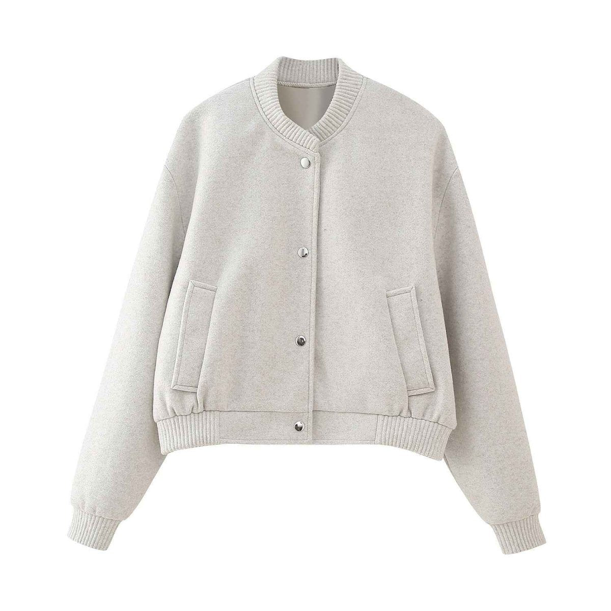 Sienna Oversized Wool-Blend Bomber Jacket
