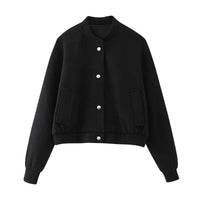 Sienna Oversized Wool-Blend Bomber Jacket