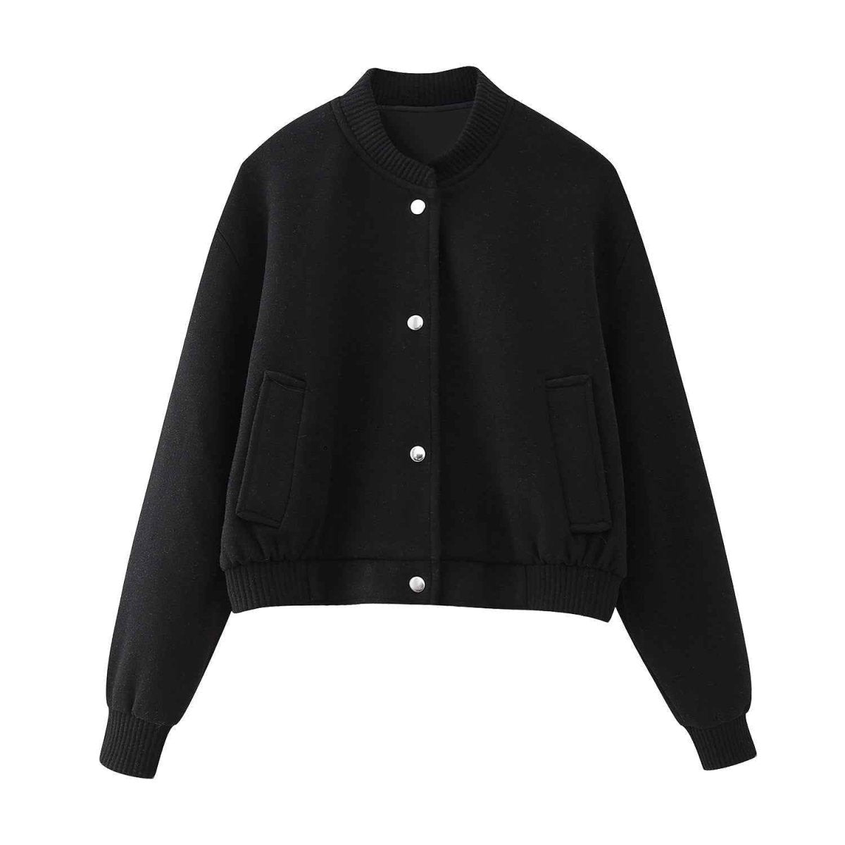 Sienna Oversized Wool-Blend Bomber Jacket